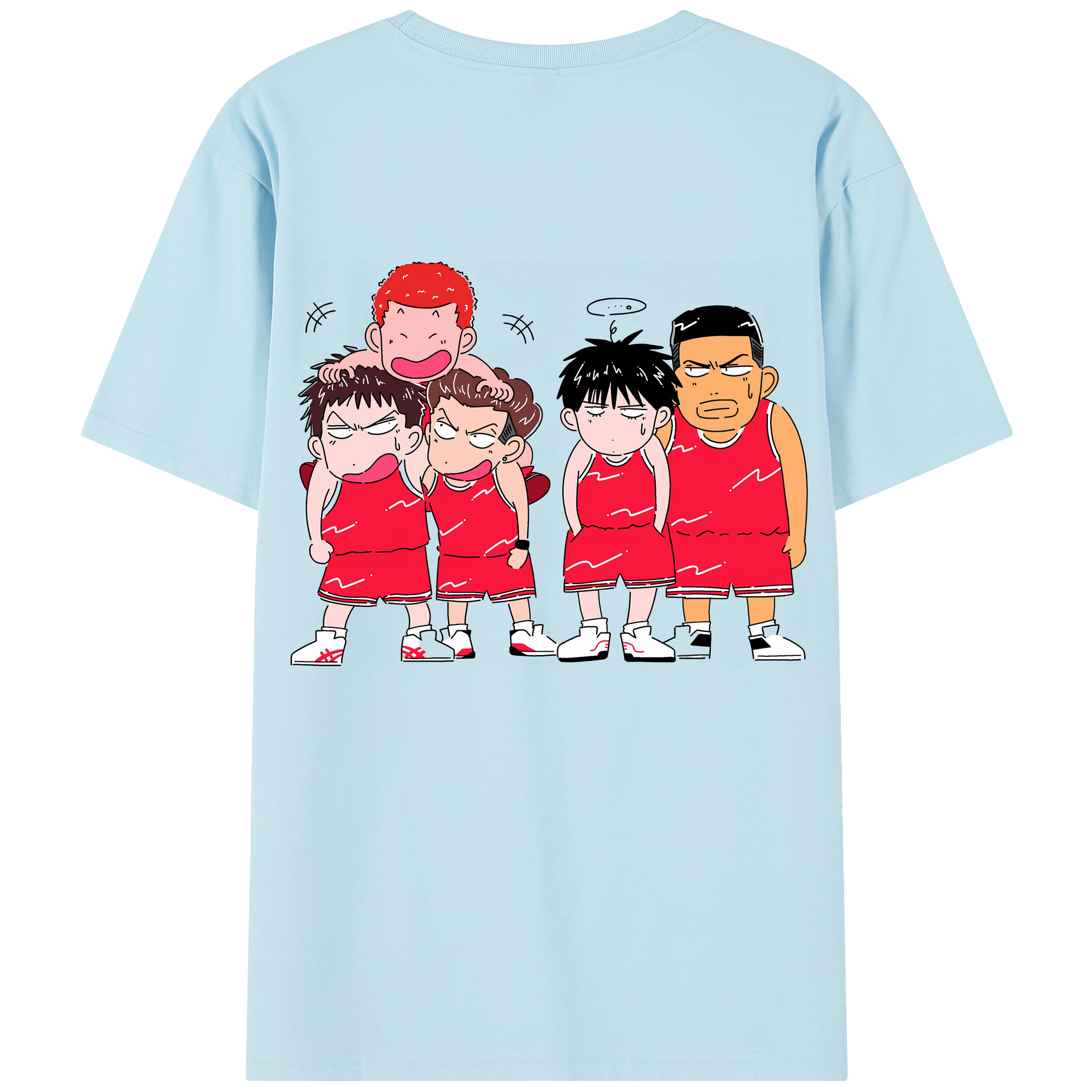 SLAM DUNK／スラムダンク 綿100％半袖Tシャツ（背面プリント）